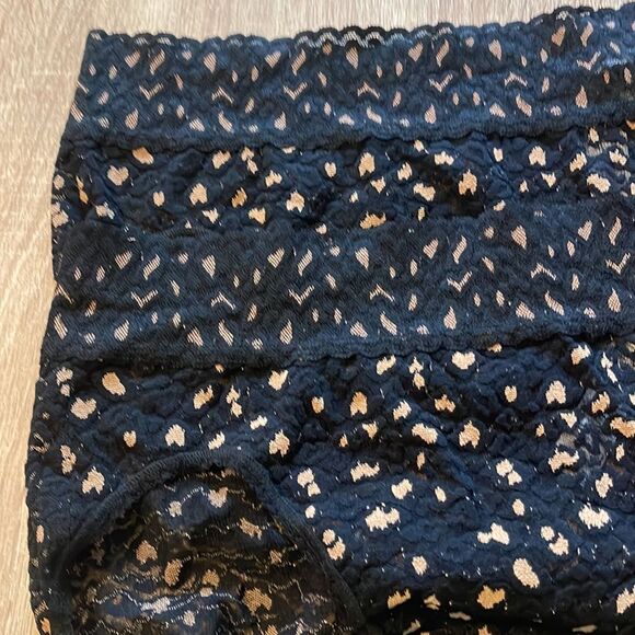 2) NEW Hanky Panky Cross Dyed Leopard French Brief panties small black - Picture 2 of 8